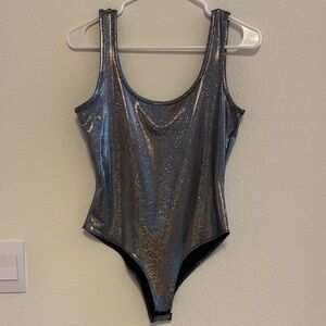 Forever 21 Shimmering Iridescent Bodysuit